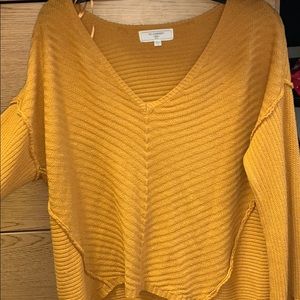 Gold cropped sweater